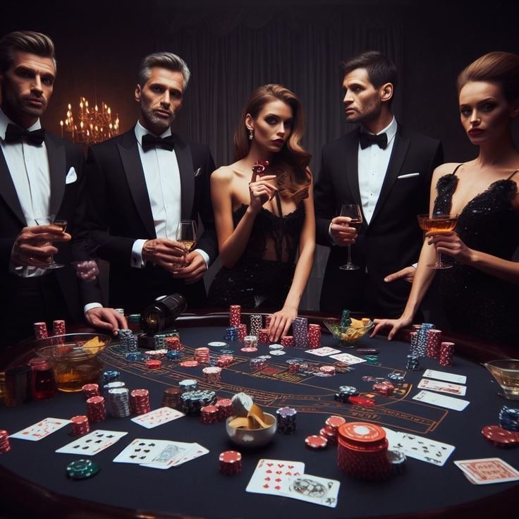 ocean 2d Live Casino Baccarat စားပွဲတွင် ကစားနေသောမြင်ကွင်း
